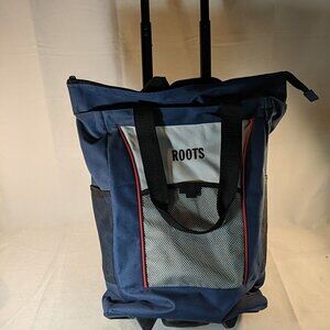 Roots Rolling Travel Bag Luggage Shouder Bag Blue Grey Black Wheels Roller